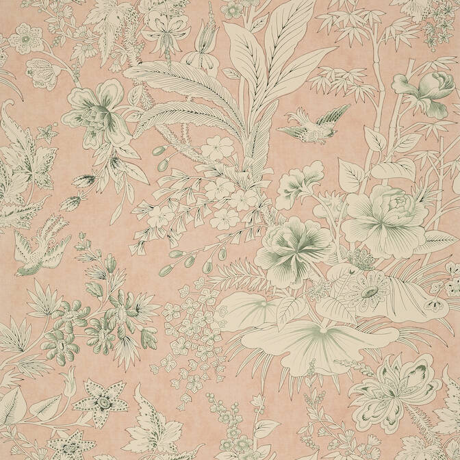 Thibaut Rosalind Wallpaper in Blush
